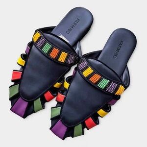 Farm Rio beaded mule